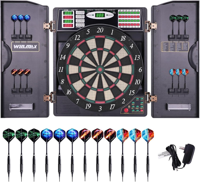 WIN.MAX Elektronische Dartscheibe mit LED-Display und Schrank- NUR ONLINE