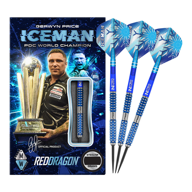 Red Dragon Gerwyn Price Glacier Steeldarts - 90% Tungsten - NUR ONLINE
