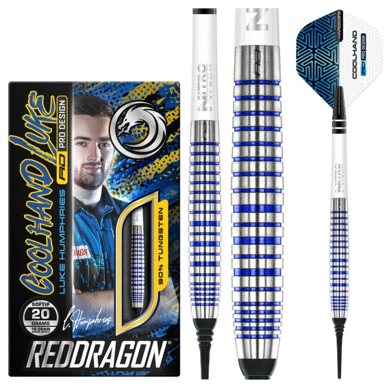 Red Dragon Luke Humphries TX3 Cool Blue SE 90%Tungsten Softip -20g