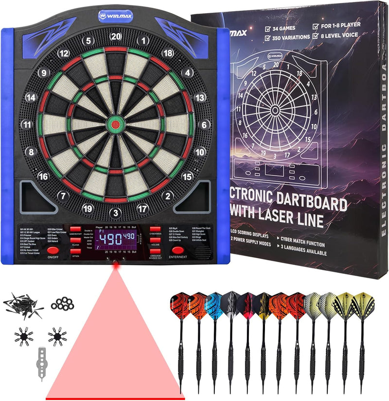 WIN.MAX Elektronische Dartscheibe mit Laser-Linie -NUR ONLINE