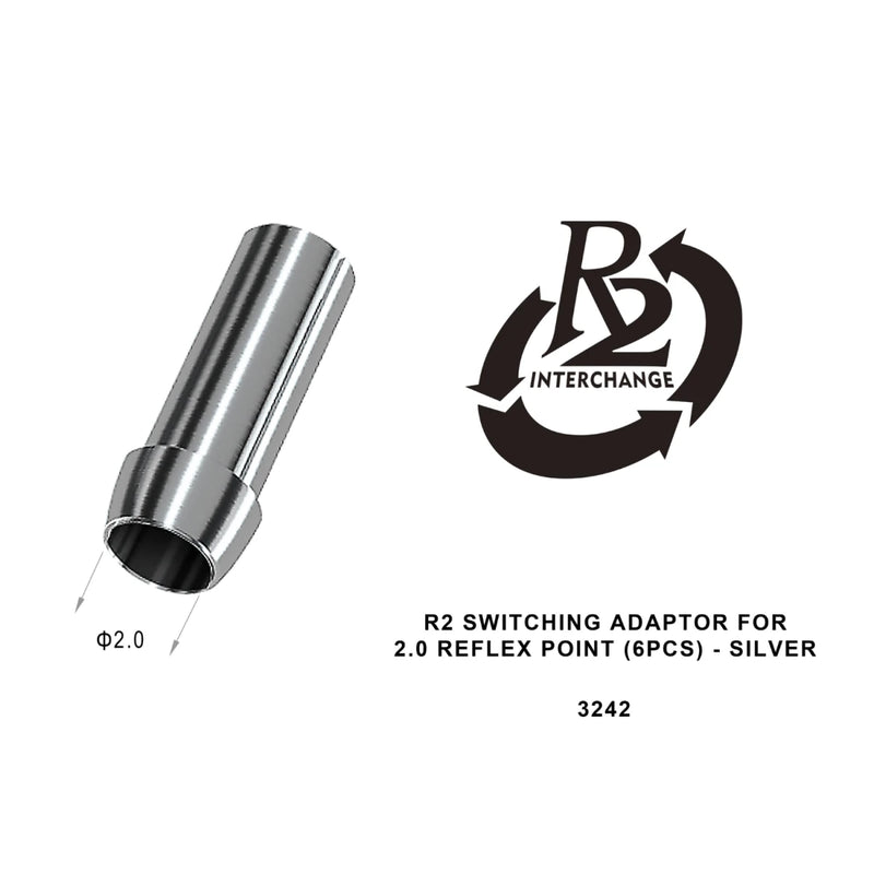 One80 R2 Switching Adaptor for 2.0 Reflex Point (6pcs) - Silver