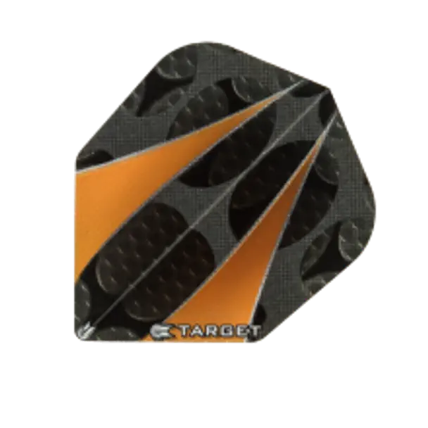 Target Vision Black Metal Vent with Dual Orange Accent - Shape