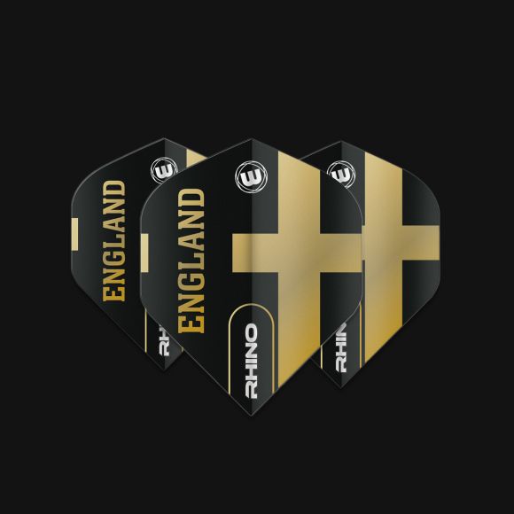 Winmau Rhino Black & Gold Flights - Flags