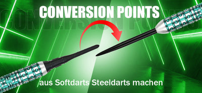Wie macht man aus Softdarts Steeldarts?