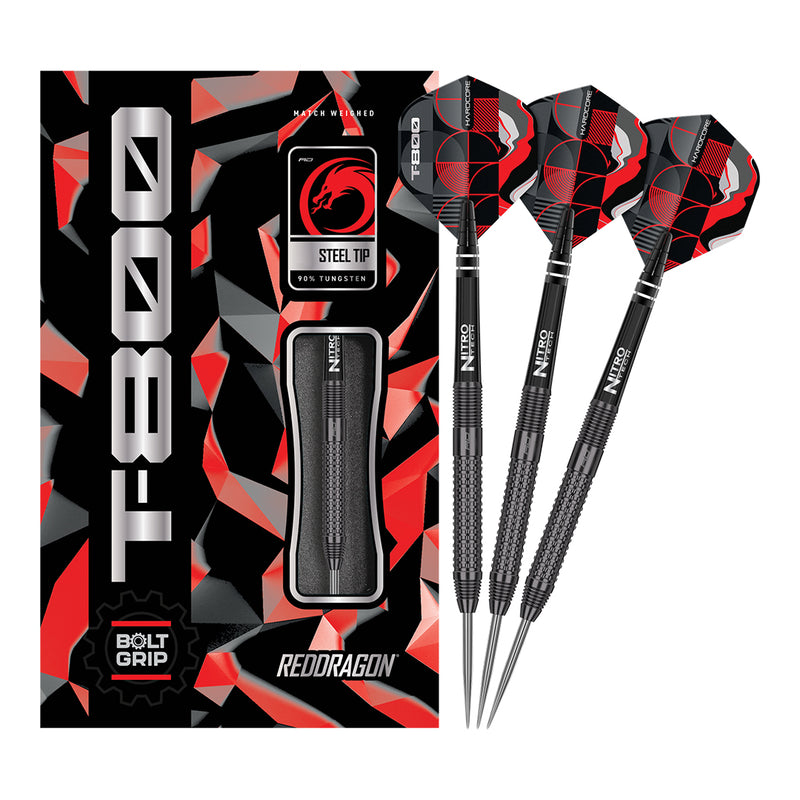 Red Dragon T-800 Steel Tip Darts - 90% Tungsten - NUR ONLINE