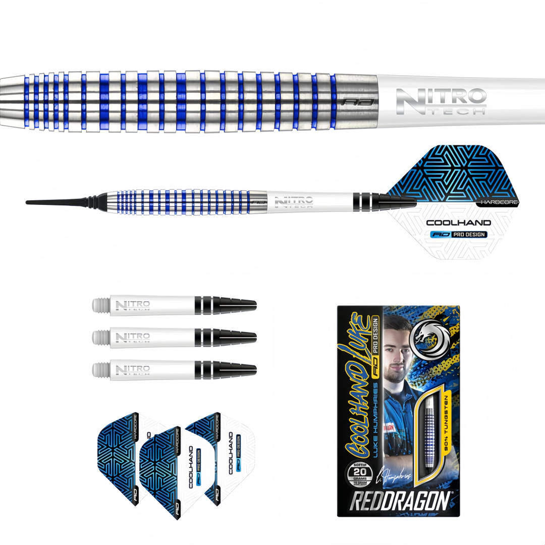 Red Dragon Luke Humphries TX3 Cool Blue SE 90% Tungsten Soft tip