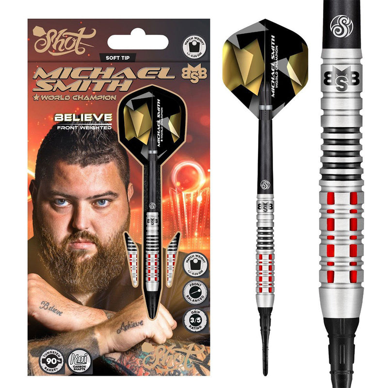 Shot Michael Smith Believe 90% Tungsten Darts - NUR ONLINE