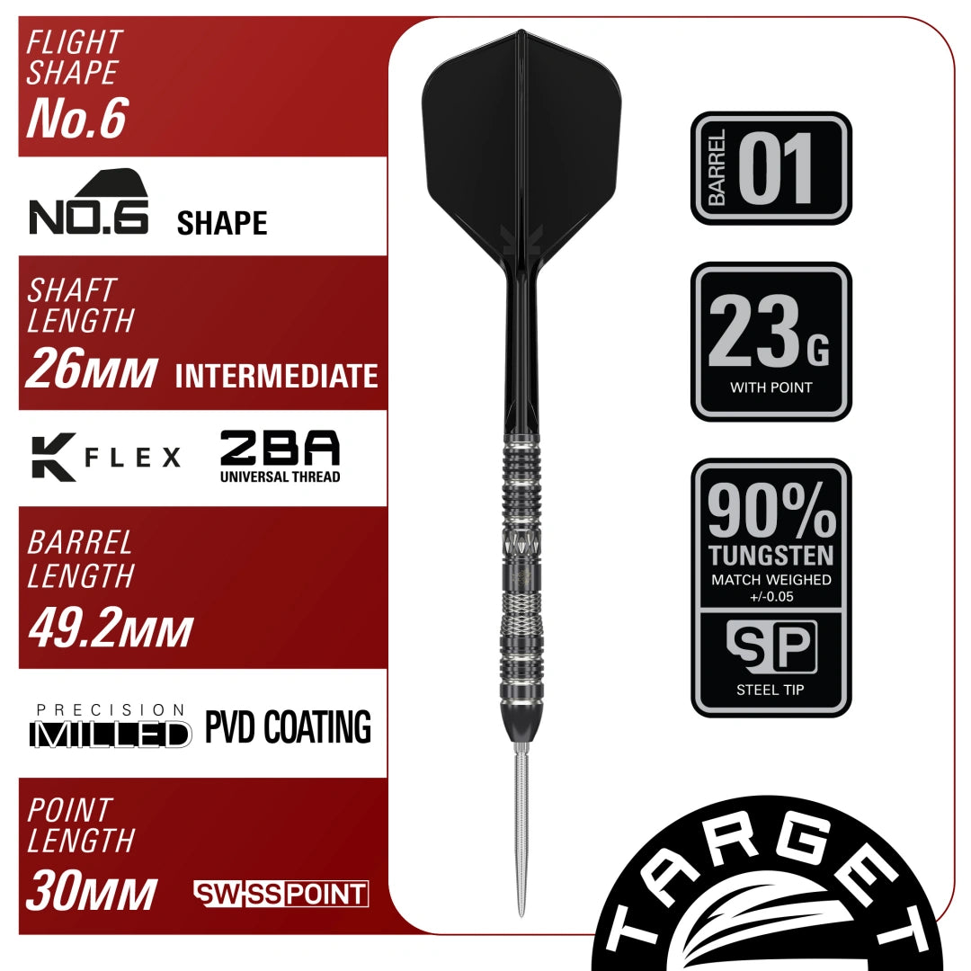 Target Japan Black Marque Dragon 3.0 SP 90% Tungsten Steeldarts