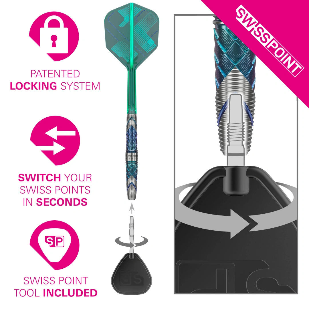 Target Japan Kaze Ceros 02 Swiss Point Steel Darts - 90% Tungsten