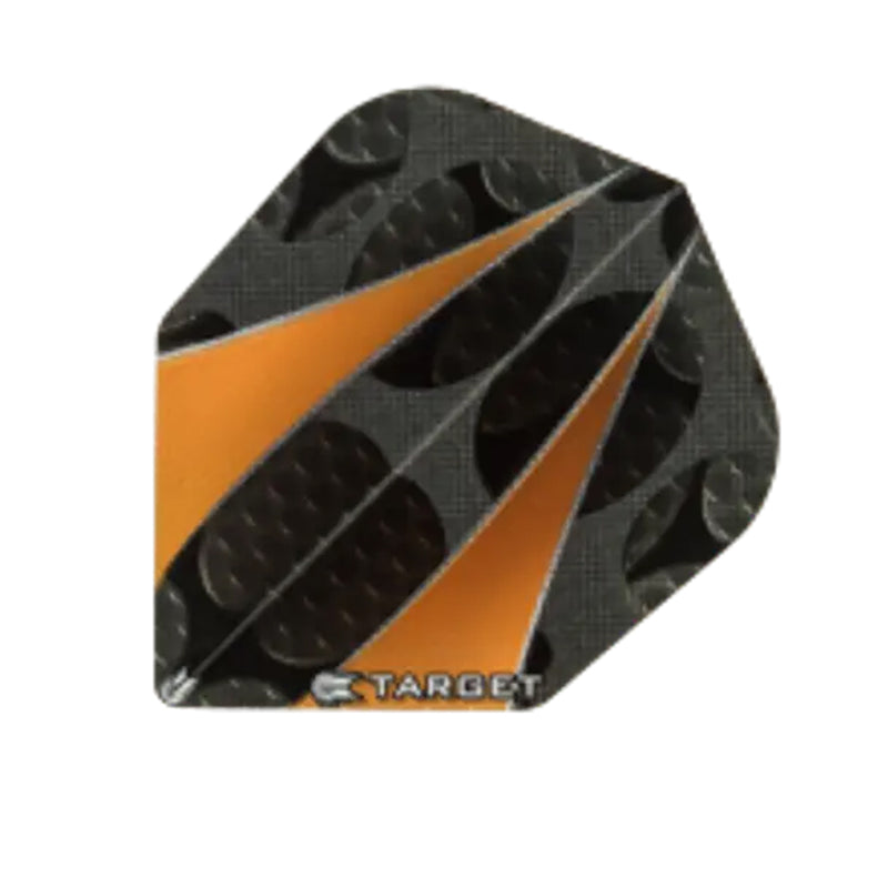 Target Vision Black Metal Vent with Dual Orange Accent - Shape