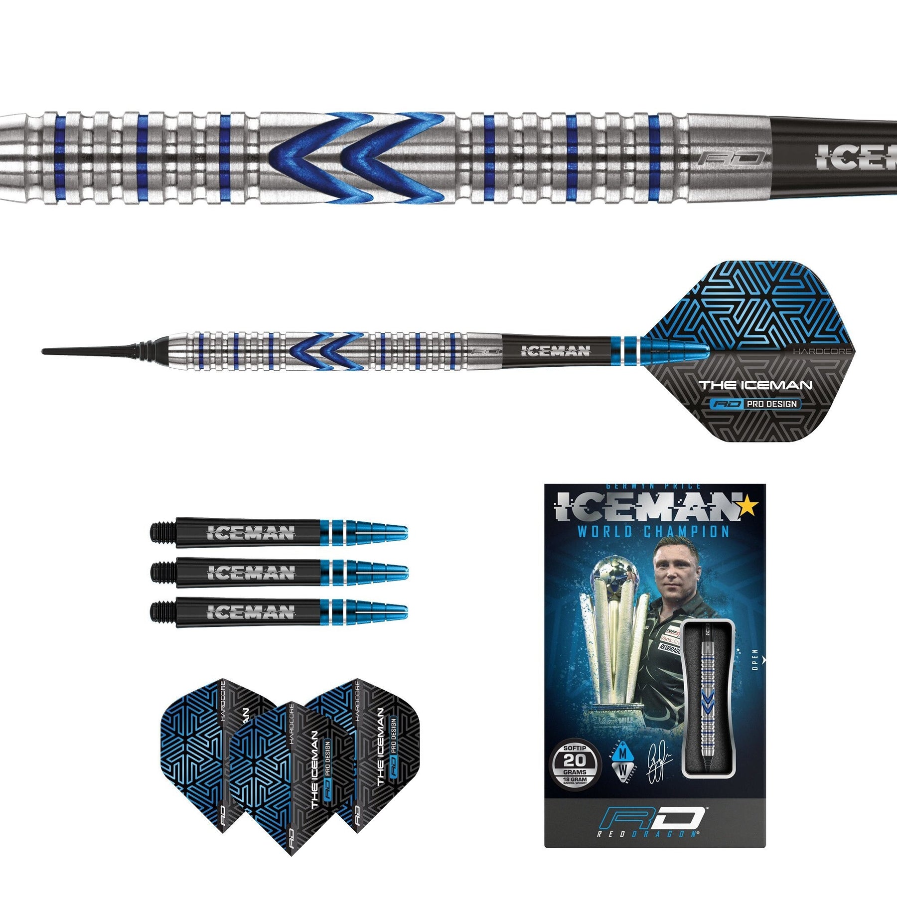 Red Ice Man Red Dragon Gerwyn Price Iceman Midnight Edition Soft Tip – Münchner ...