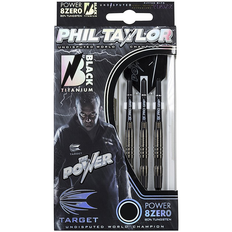 Target Phil Taylor Power 8zero Black Titanium Soft Tip