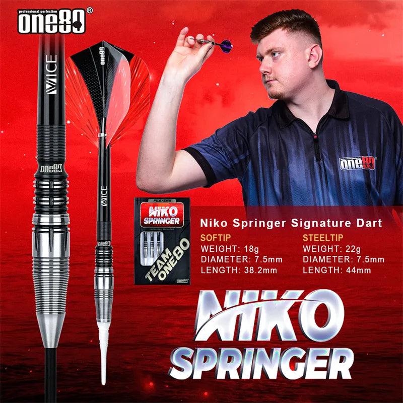 One80 Niko Springer Signature Dart Steel Tip